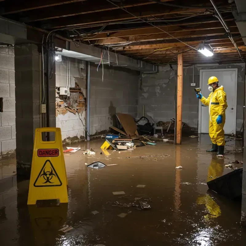 Flooded Basement Electrical Hazard in Eagle, WI Property